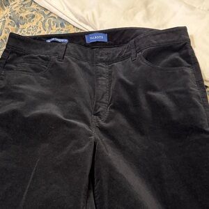 Talbots Classic Black velvet 14 long Trousers